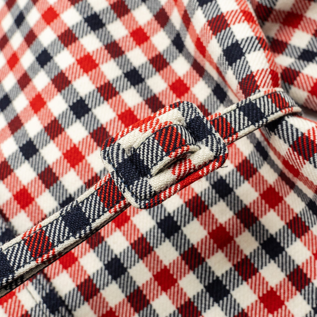 Top quality Dior size 34 Plaid Patterns jacket virgin wool Red/multicolour