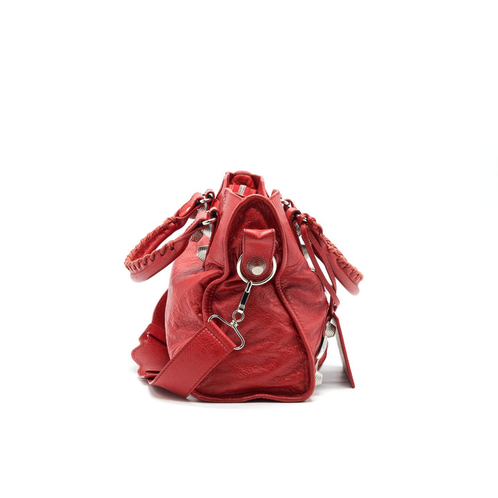 Top Quality Balenciaga Giant City Bag Red SHW
