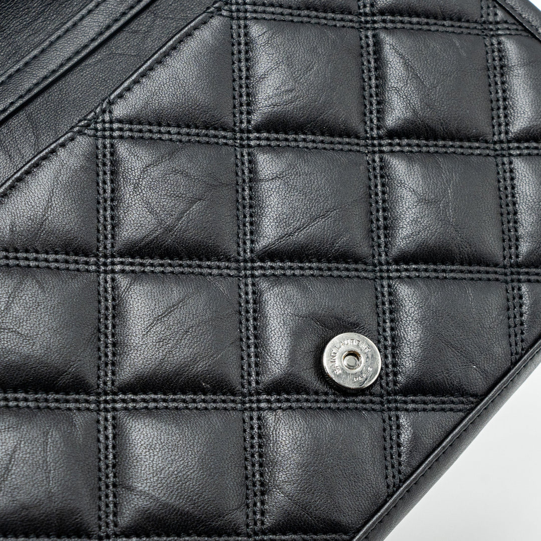 Saint Laurent/YSL Becky Chain Bag Quilted Lambskin Black SHW