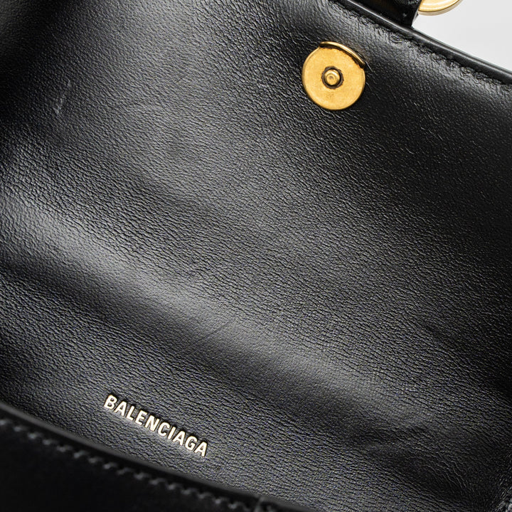 Top Quality Balenciaga Hourglass XS Calfskin Black GHW