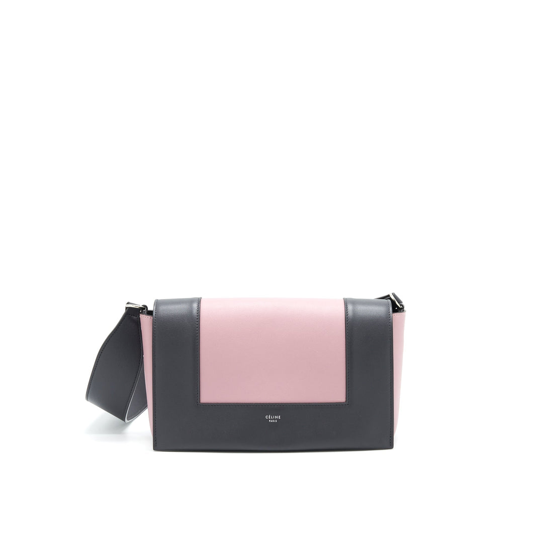 Top Quality Celine Frame Shoulder Bag light Purple/ Dark Grey