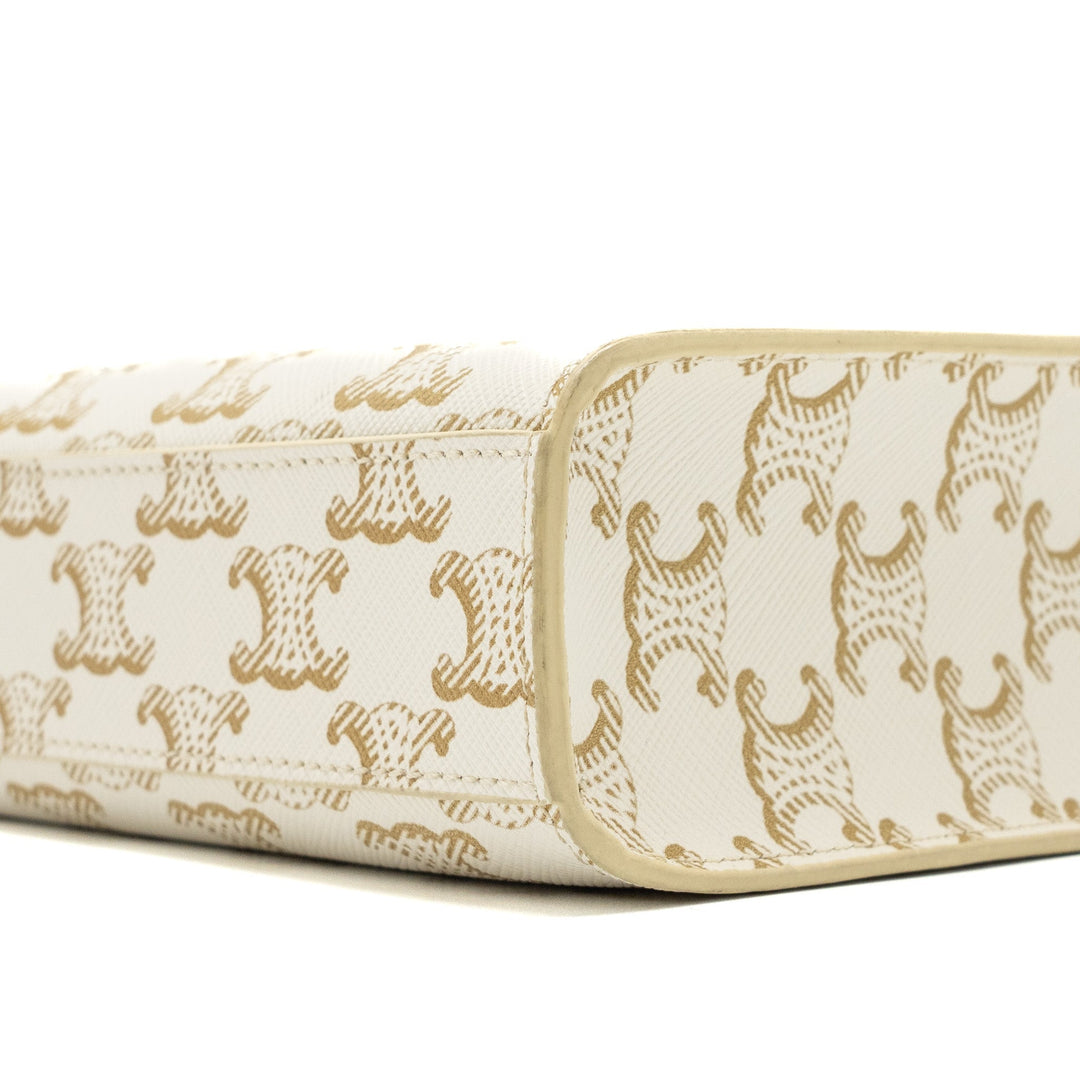 Celine Mini Vertical Caban Triomphe Canvas/Calfskin