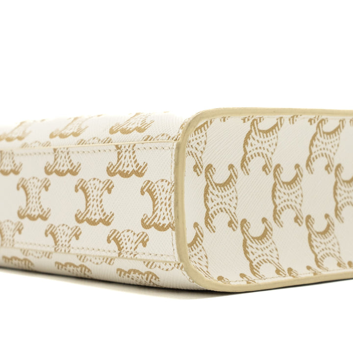 Celine Mini Vertical Caban Triomphe Canvas/Calfskin