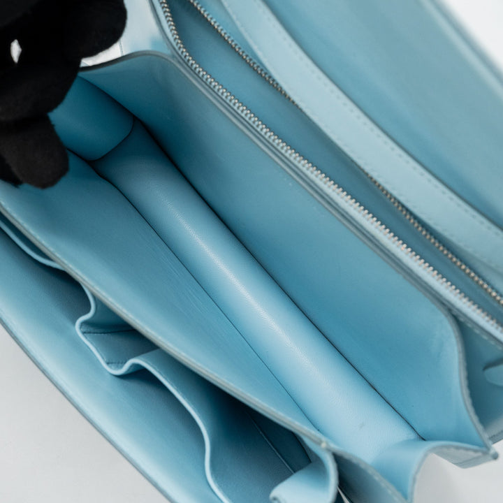 Celine medium classic box bag calfskin light blue