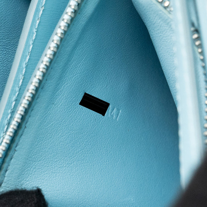 Celine medium classic box bag calfskin light blue