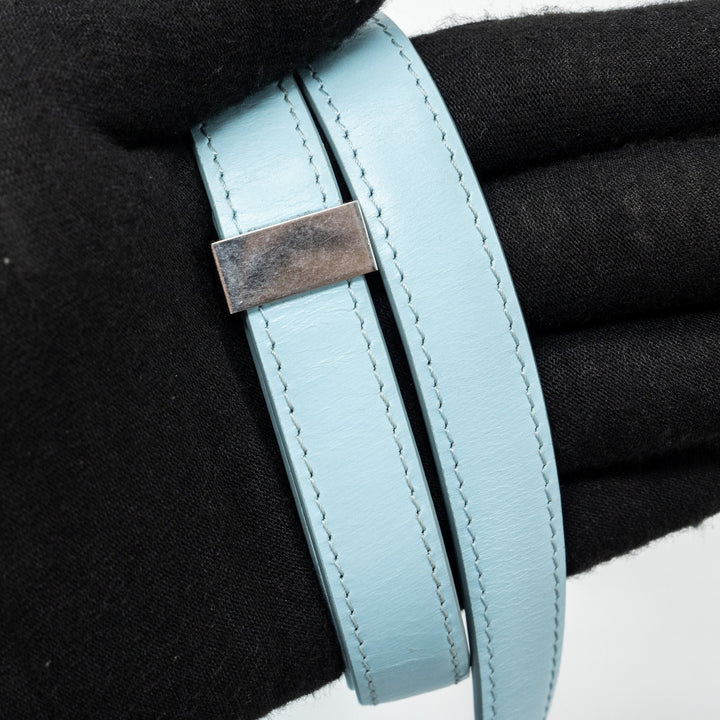 Celine medium classic box bag calfskin light blue