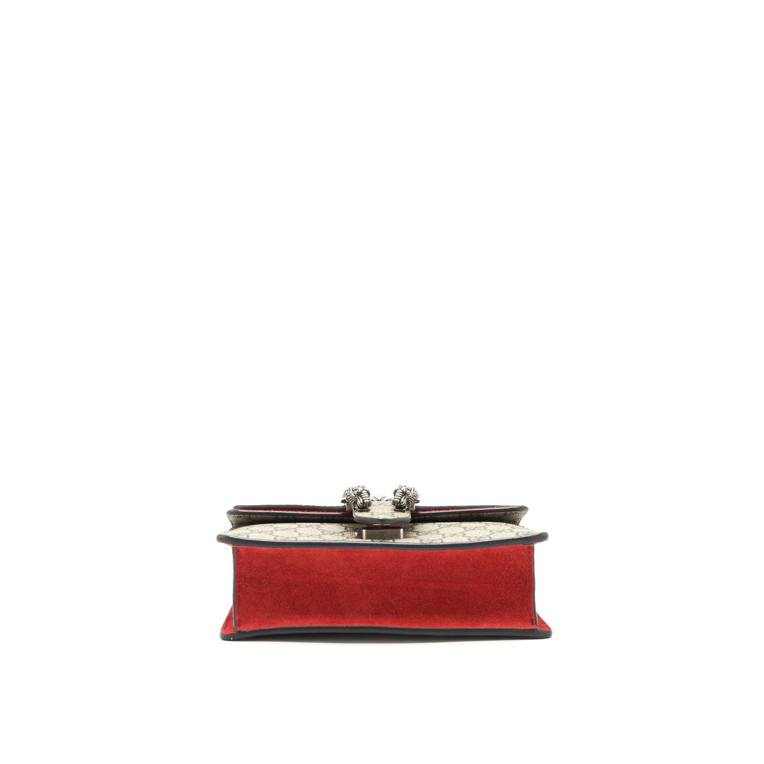 Gucci mini Dionysus Red Suede Crossbody Bag