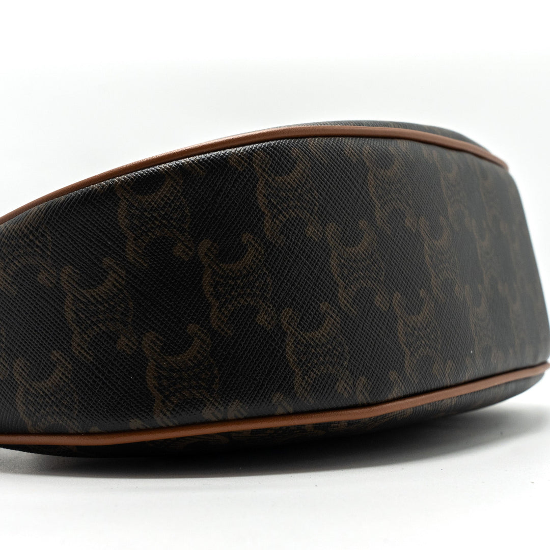 Celine medium Ava TRIOMPHE CANVAS AND CALFSKIN TAN