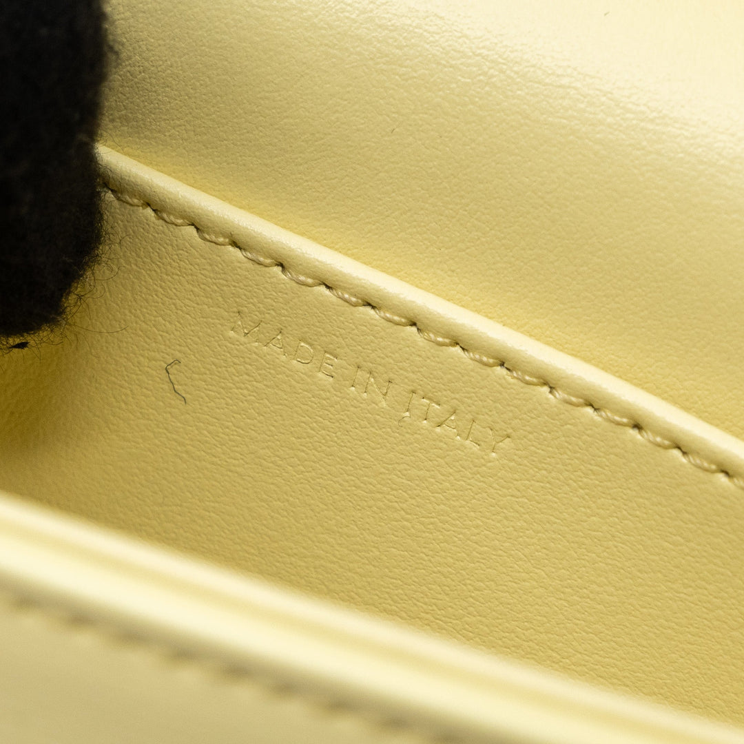 Celine Mini Claude Shiny Calfskin Light Yellow