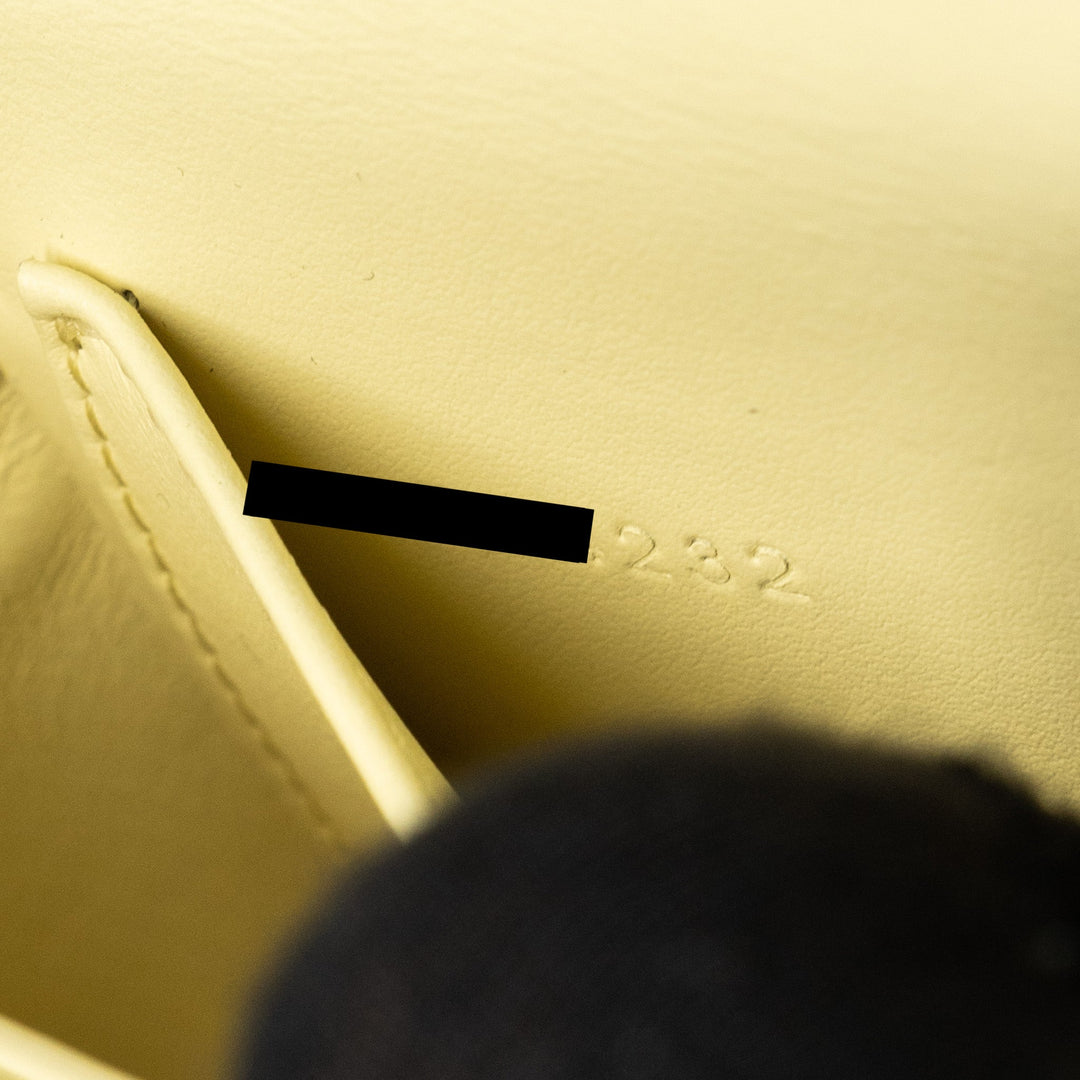 Celine Mini Claude Shiny Calfskin Light Yellow