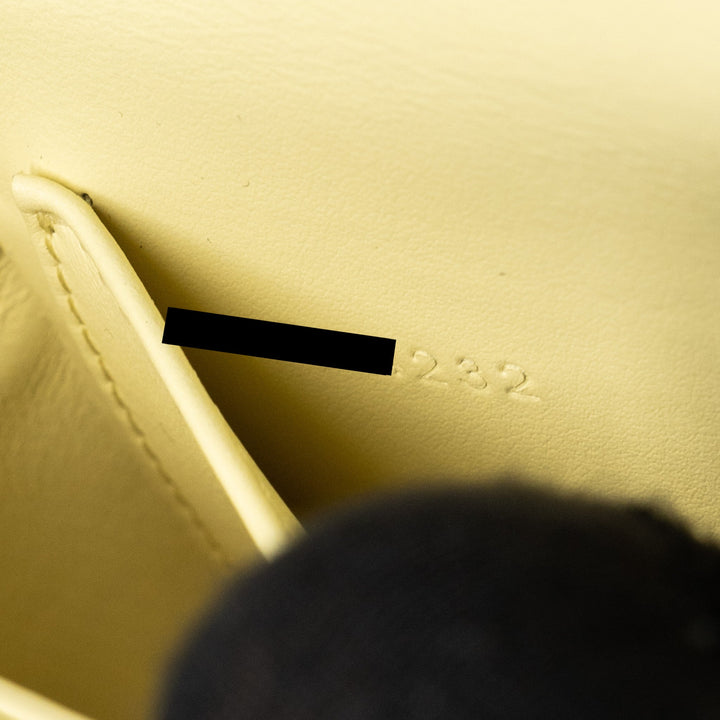 Celine Mini Claude Shiny Calfskin Light Yellow