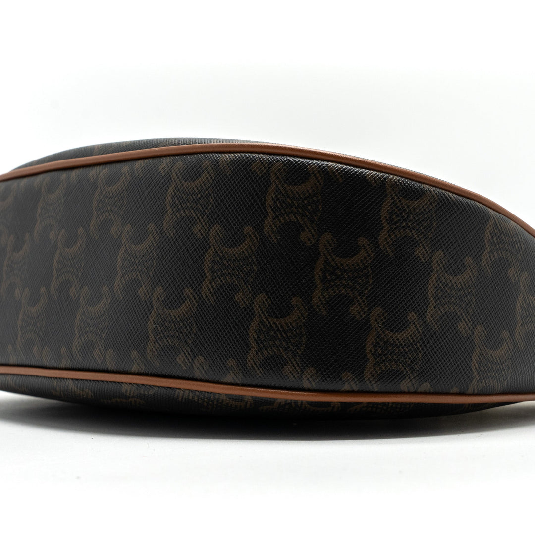 Celine medium Ava TRIOMPHE CANVAS AND CALFSKIN TAN