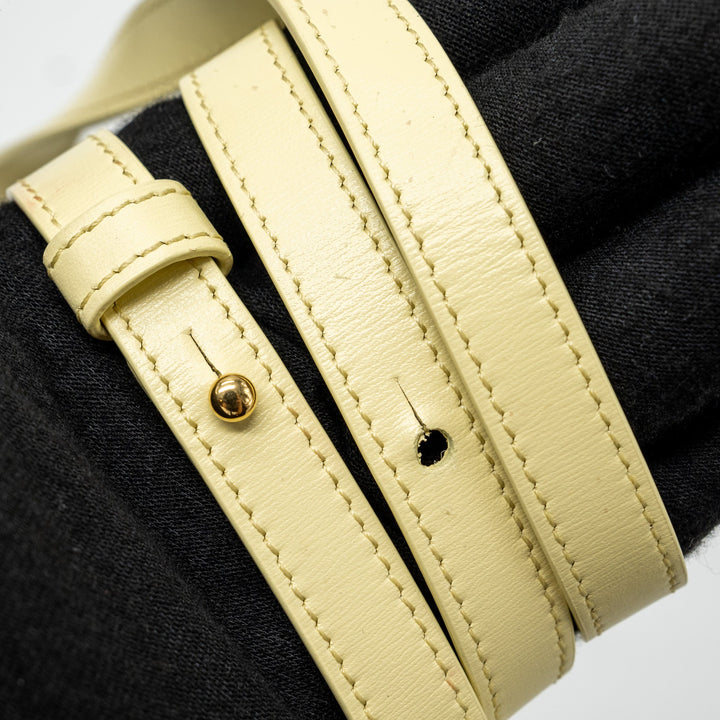 Celine Mini Claude Shiny Calfskin Light Yellow