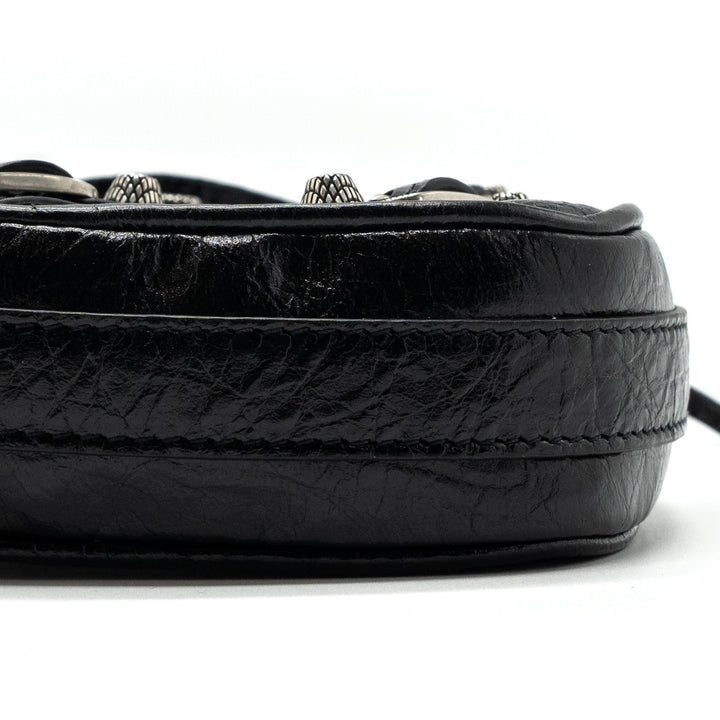 Top Quality Balenciaga Le Gagole Heart Mini Bag Arena Lambskin Black Ruthenium Hardware