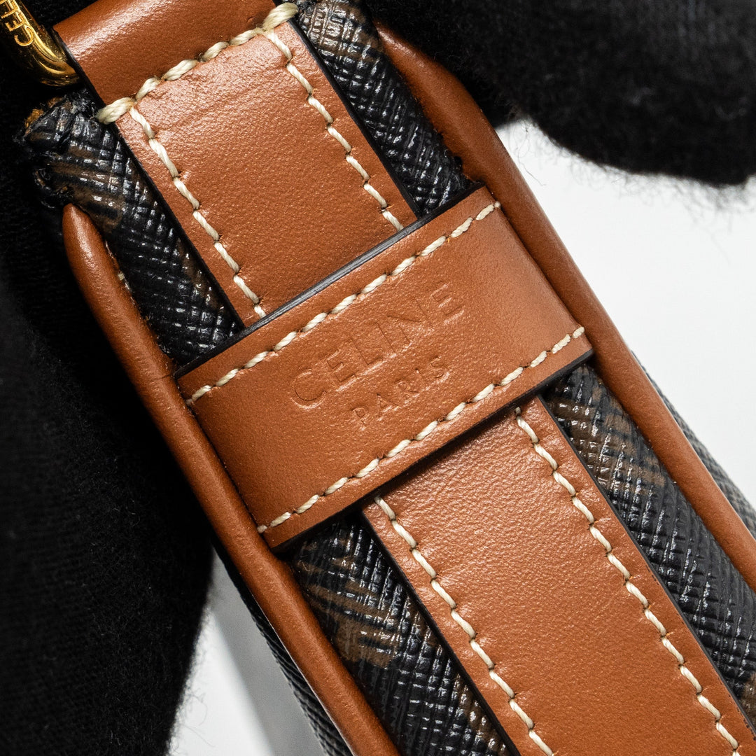 Celine Mini Ava Triomphe Canvas/Calfskin Tan