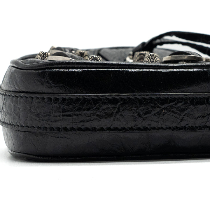 Top Quality Balenciaga Le Gagole Heart Mini Bag Arena Lambskin Black Ruthenium Hardware