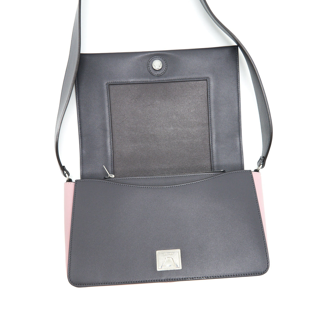 Top Quality Celine Frame Shoulder Bag light Purple/ Dark Grey