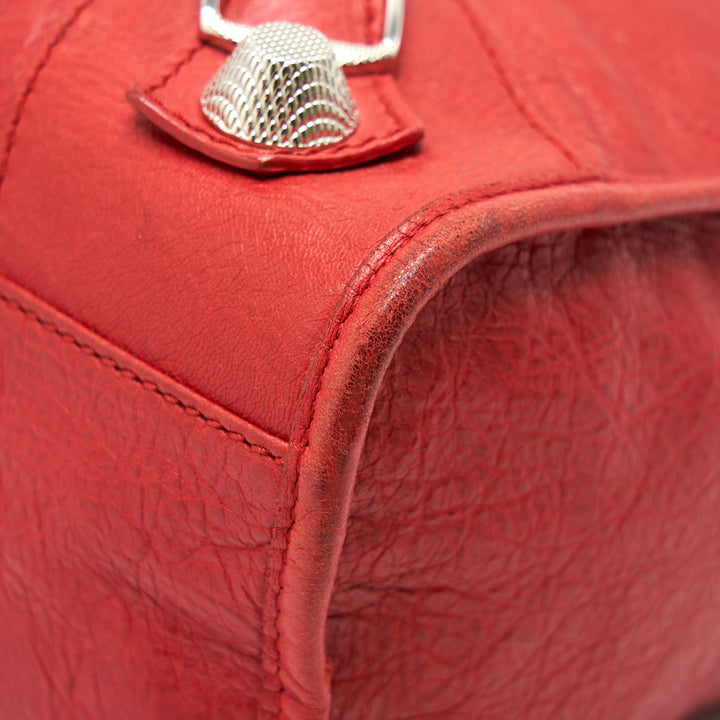 Top Quality Balenciaga Giant City Bag Red SHW