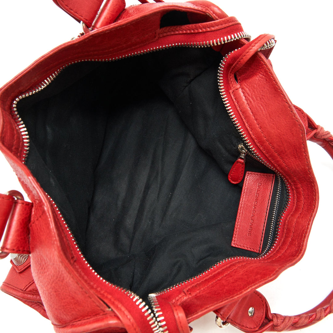 Top Quality Balenciaga Giant City Bag Red SHW
