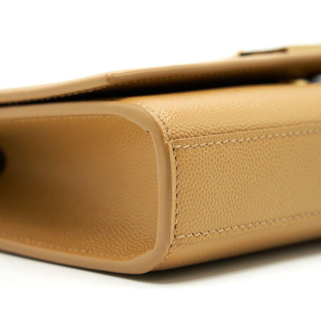 Saint Laurent Small kate Crossbody Bag Beige GHW