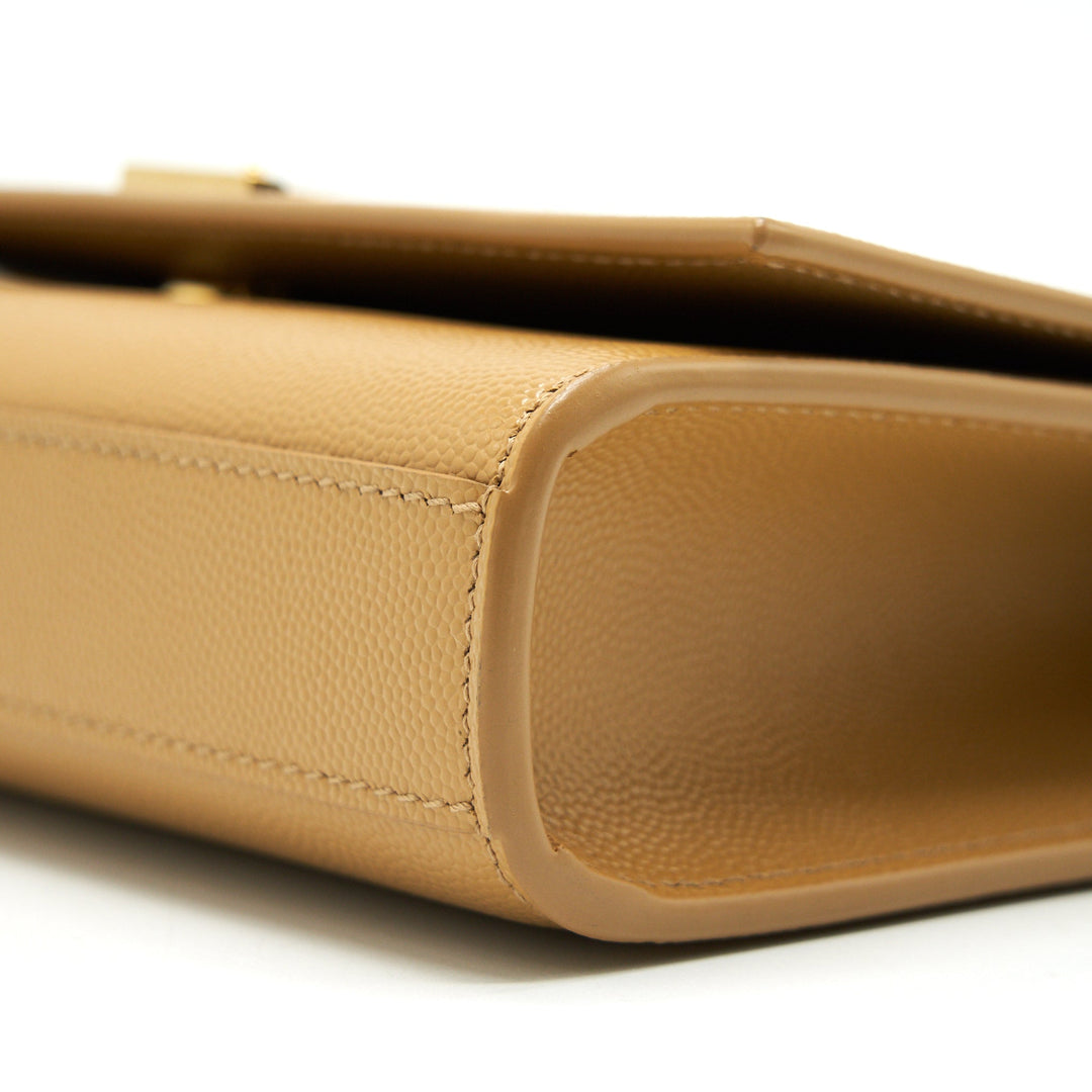 Saint Laurent Small kate Crossbody Bag Beige GHW