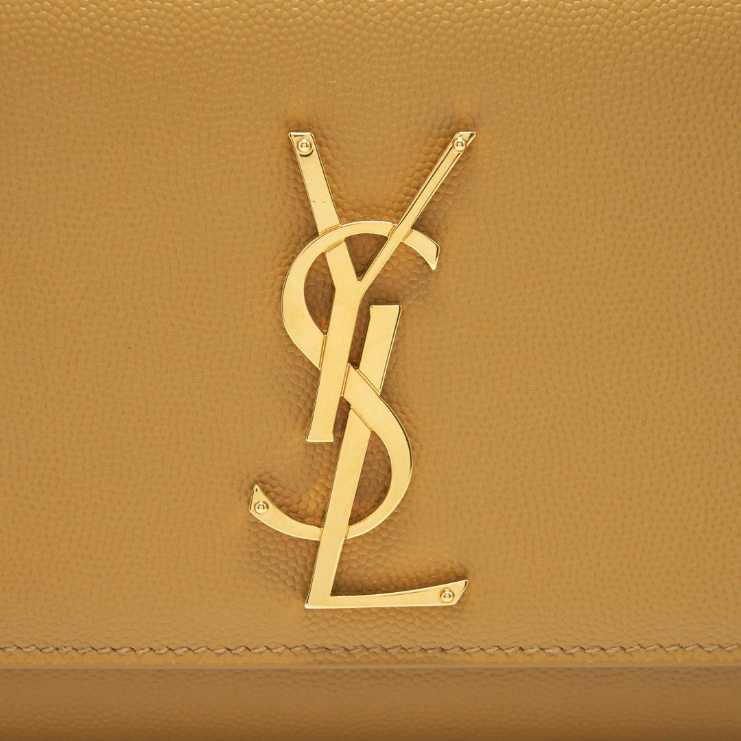 Saint Laurent Small kate Crossbody Bag Beige GHW