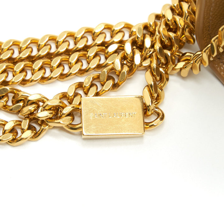 Saint Laurent Small kate Crossbody Bag Beige GHW