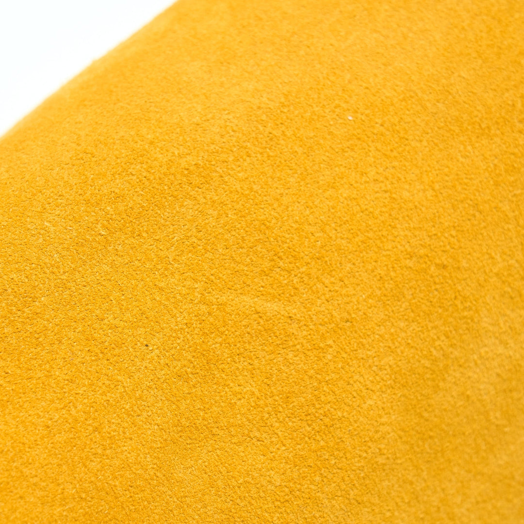 Celine Flap Shoulder Bag Suede Mustard Yellow