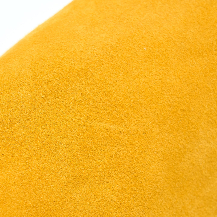 Celine Flap Shoulder Bag Suede Mustard Yellow