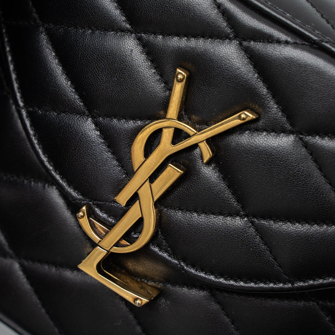 Saint Laurent June Box Bag Lambskin Black GHW