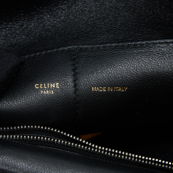 Celine Flap Shoulder Bag Suede Mustard Yellow
