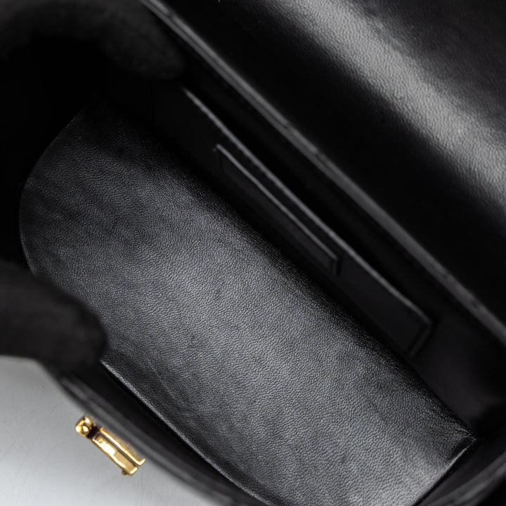 Saint Laurent June Box Bag Lambskin Black GHW