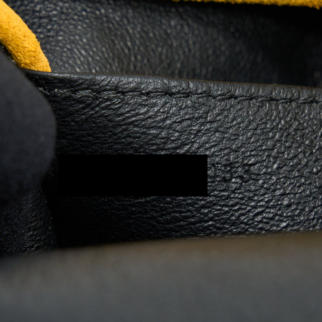 Celine Flap Shoulder Bag Suede Mustard Yellow
