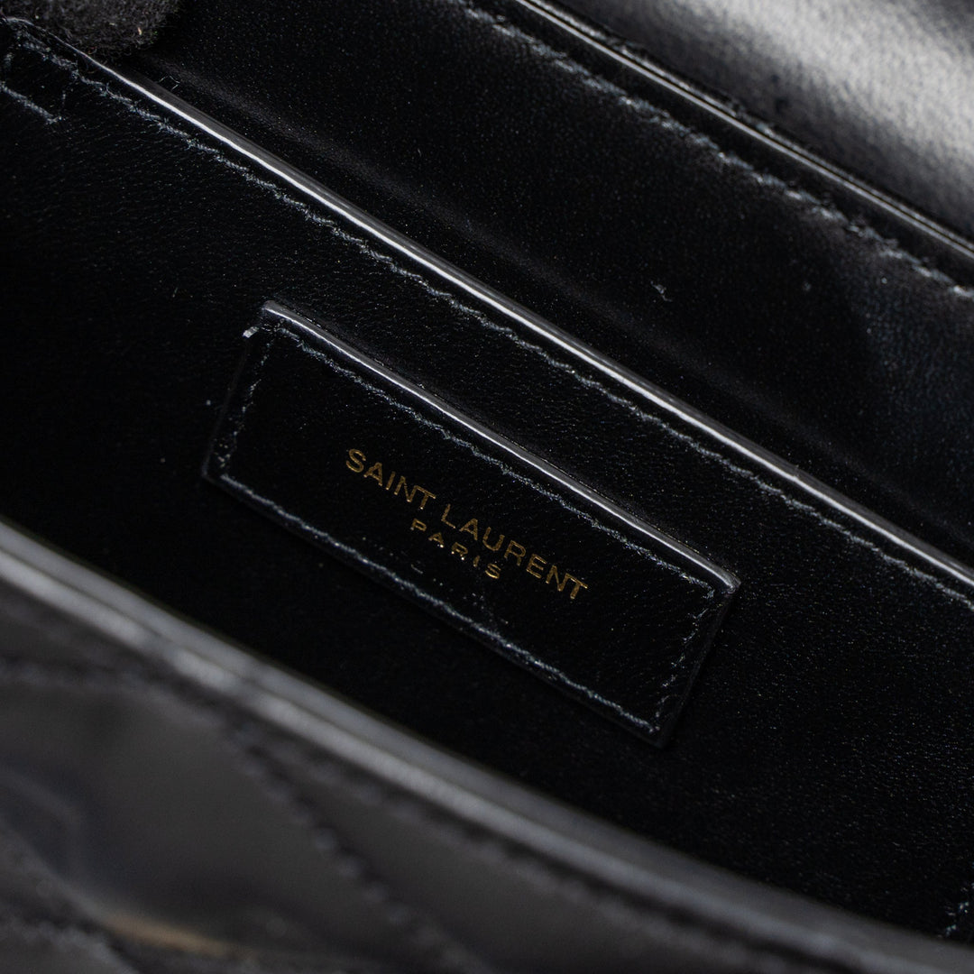 Saint Laurent June Box Bag Lambskin Black GHW