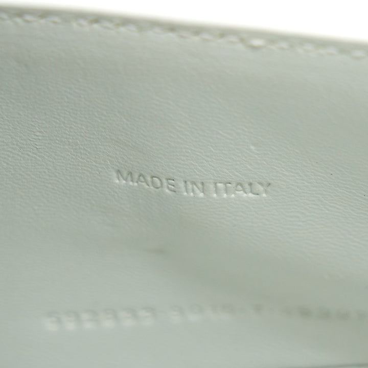 Top Quality Balenciaga Hourglass XS Croc Embossed Calfskin White GHW