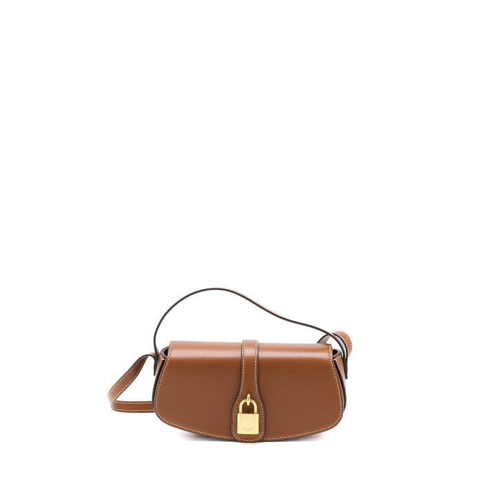 Celine Clutch On Strap Calfskin Tan