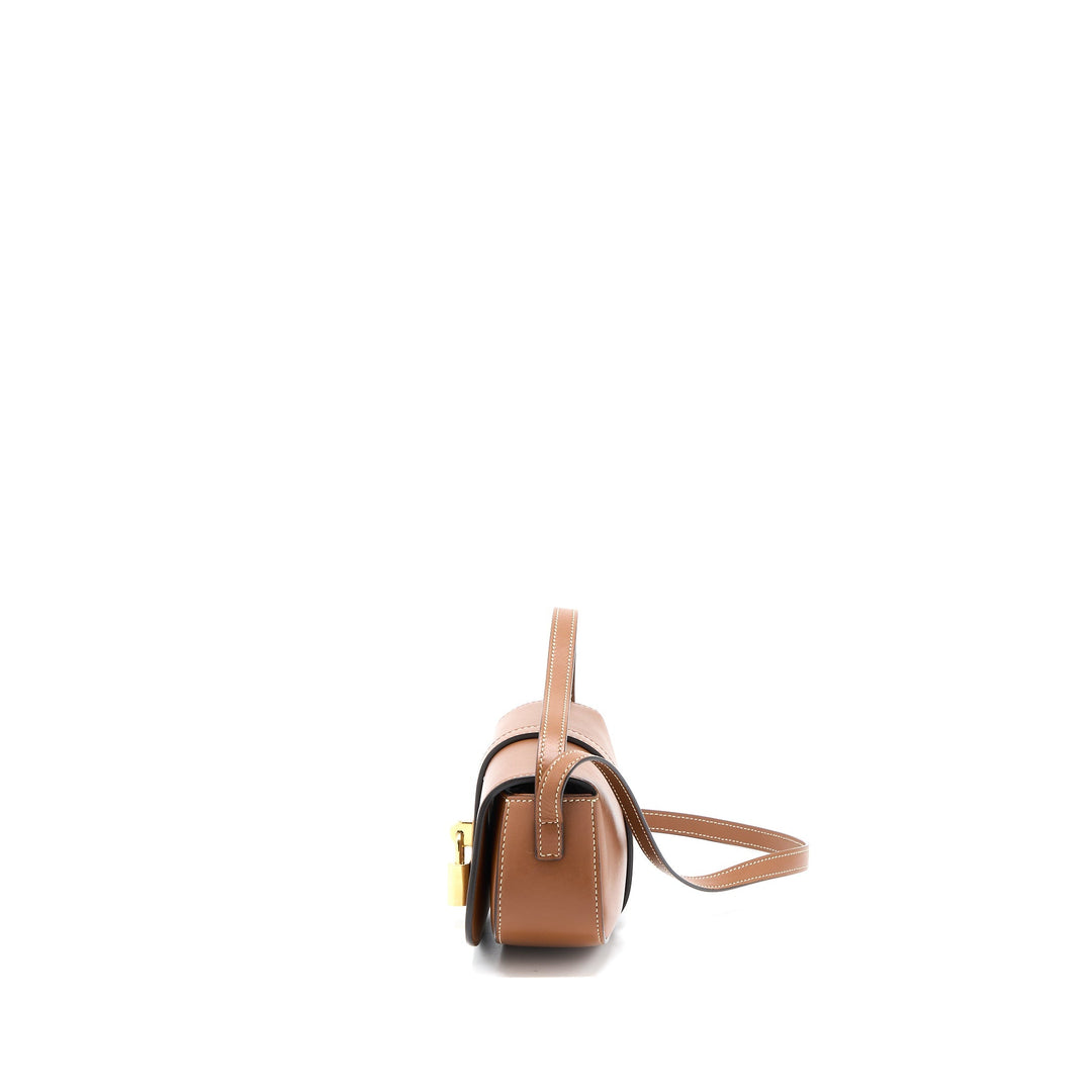 Celine Clutch On Strap Calfskin Tan