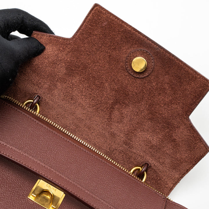 Celine Micro Belt Bag Grained Calfskin Burgundy