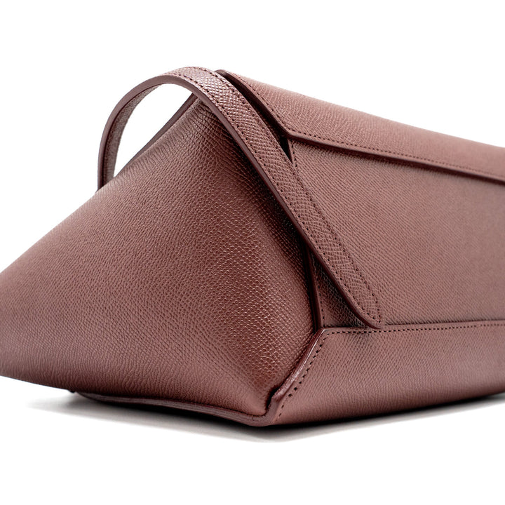 Celine Micro Belt Bag Grained Calfskin Burgundy