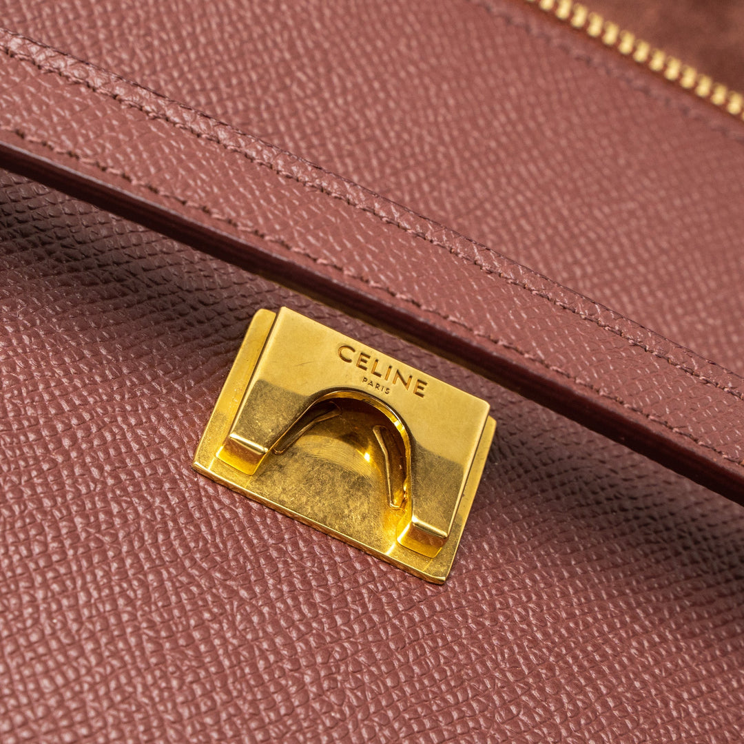 Celine Micro Belt Bag Grained Calfskin Burgundy