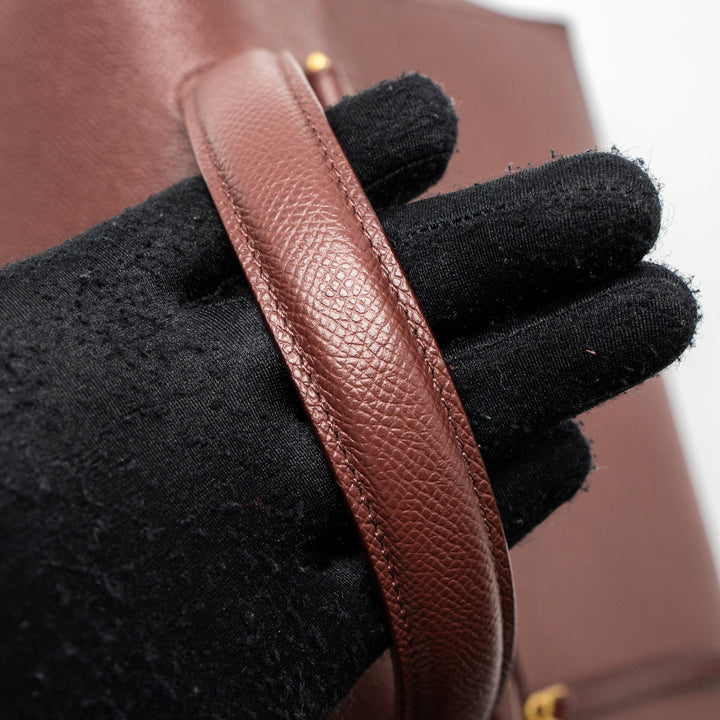 Celine Micro Belt Bag Grained Calfskin Burgundy