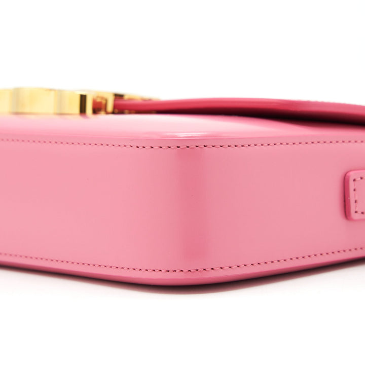 Top Quality Celine Triomphe Shoulder Bag Shiny Calfskin Flamingo