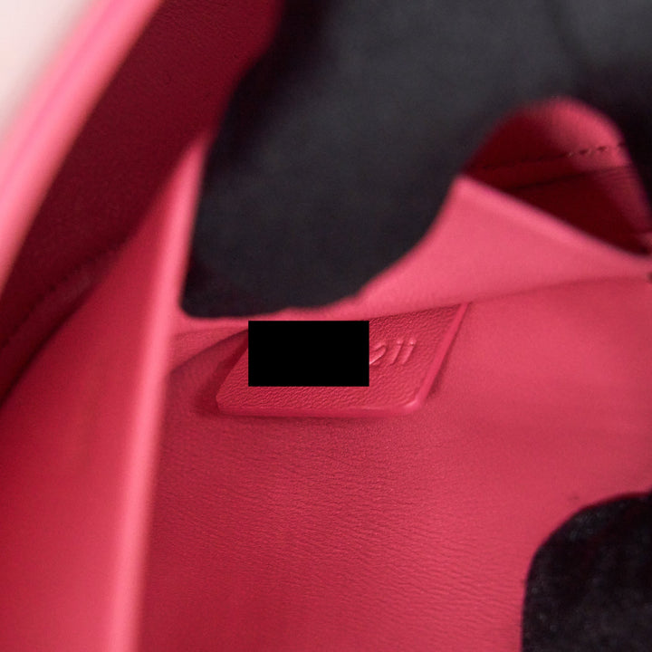 Celine Triomphe Shoulder Bag Shiny Calfskin Flamingo