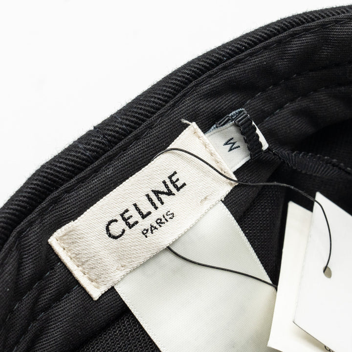 Top Quality Celine Size M Logo Ball Cap Cotton Black
