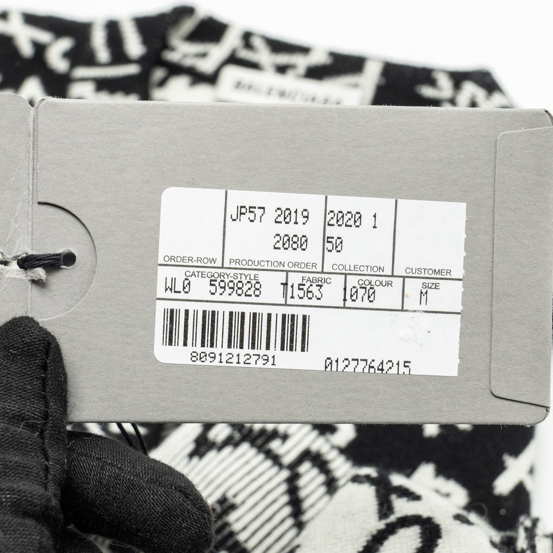 Top Quality Balenciaga Size M Long Sleeve Sweater Virgin Wool Black/White