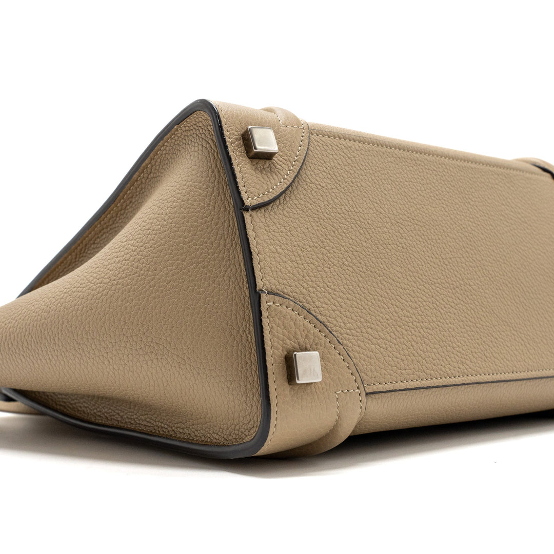 Celine micro luggage bag calfskin dune