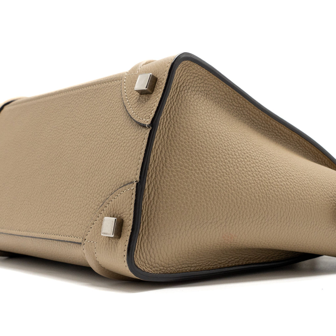 Celine micro luggage bag calfskin dune