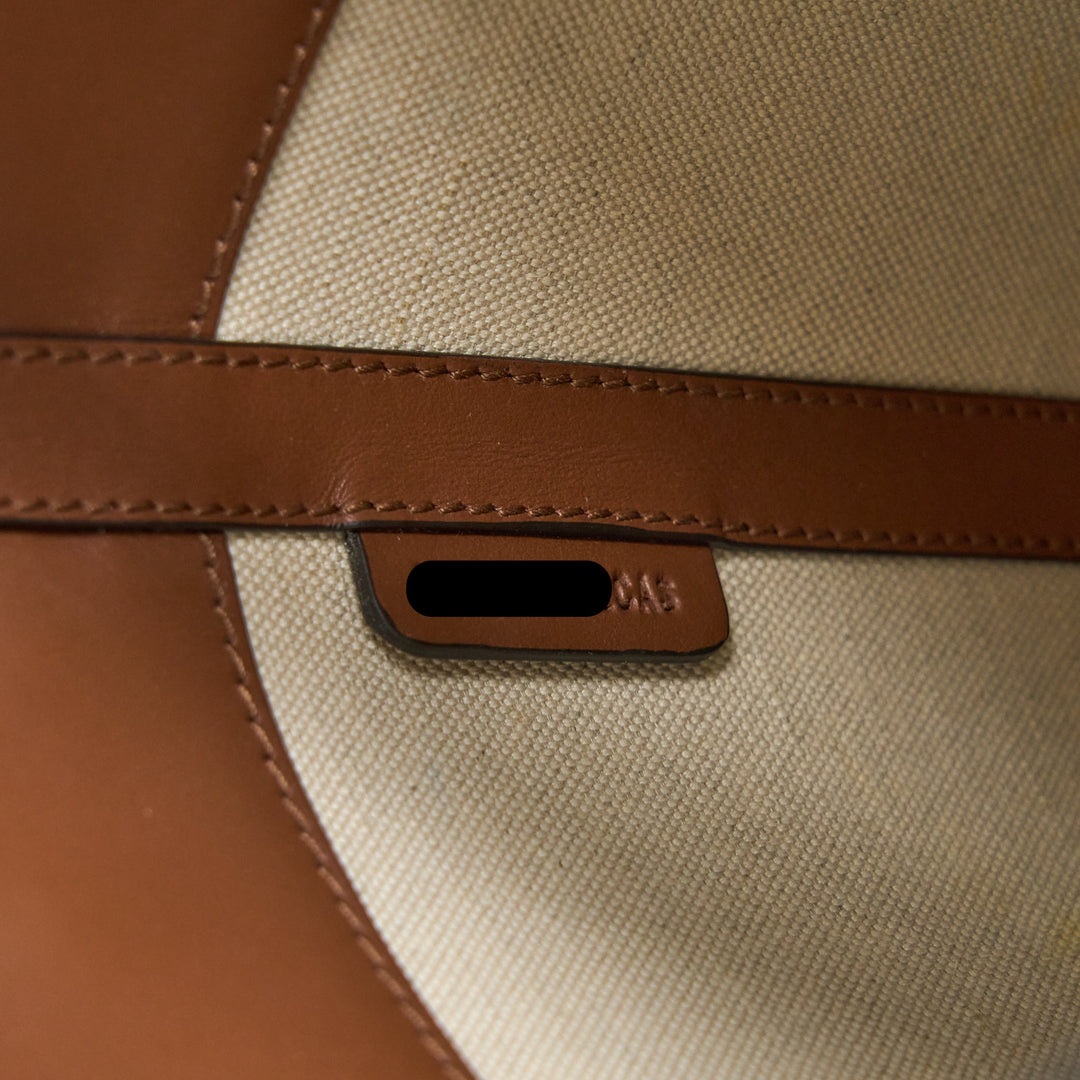 Burberry Bucket Bag Canvas/ Leather Beige/ Brown GHW