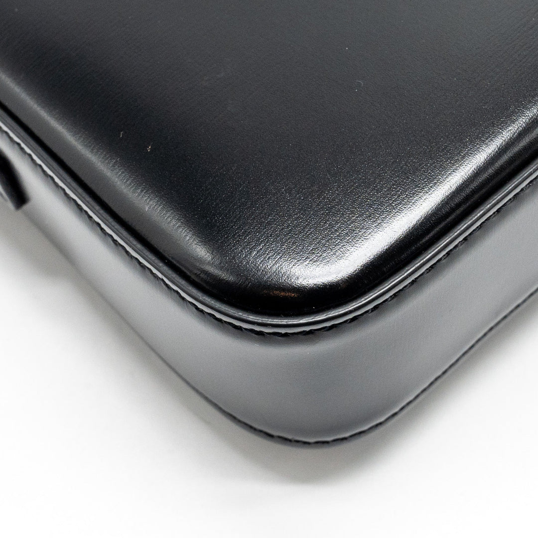 Top Quality Celine Triomphe Shoulder Bag Shiny Calfskin Black
