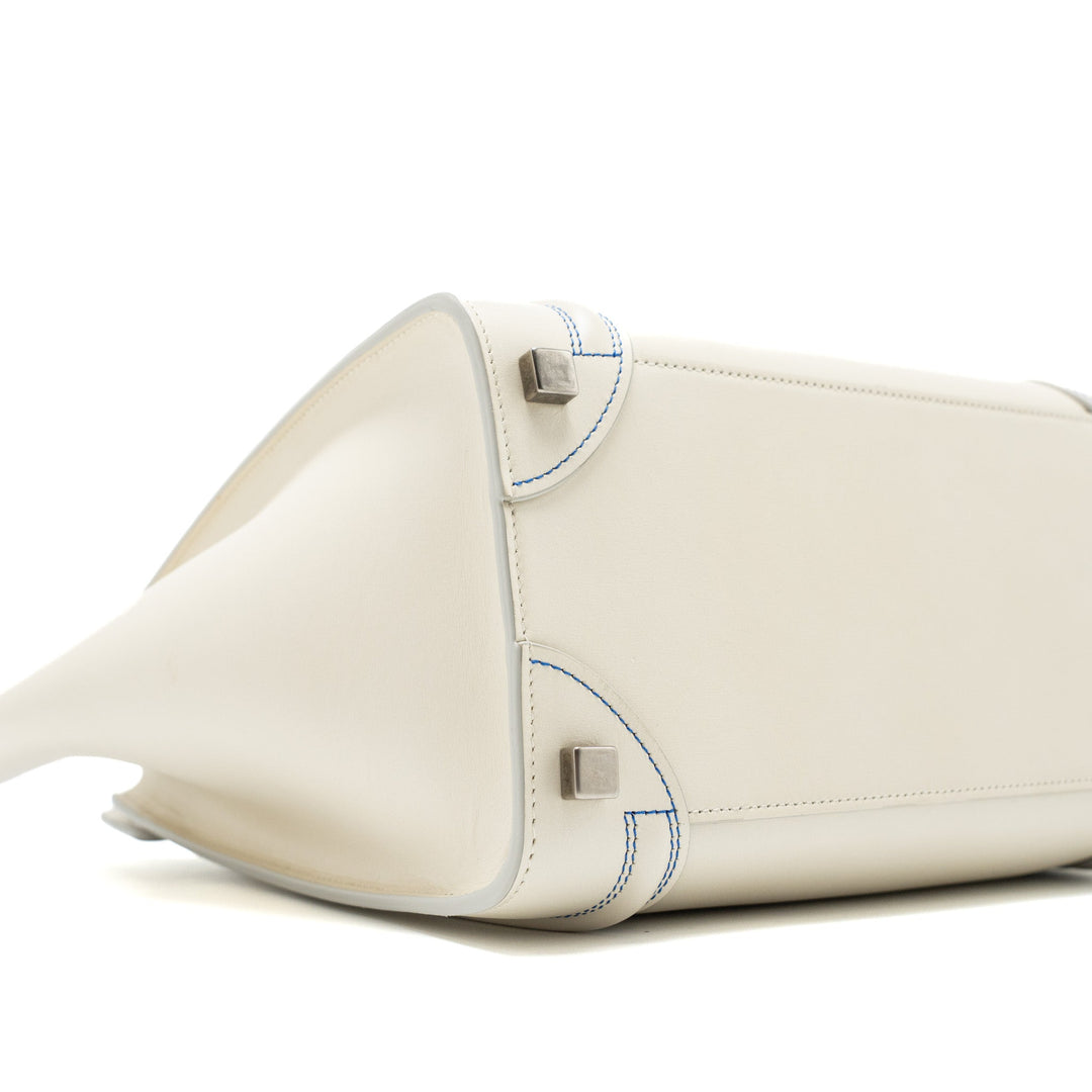 Celine Micro Luggage Bag Calfskin White